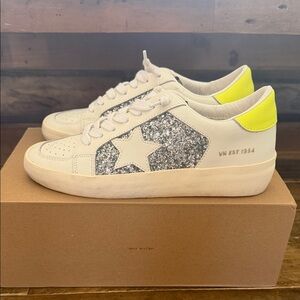 Vintage Havana Women's Sneakers with Silver and Neon Yellow accent.